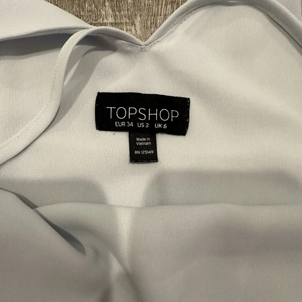 TopShop Lot of 2 Strappy Tank Top V Neck Sleeveless Blue Womens Size 2‎ US - Picture 5 of 13